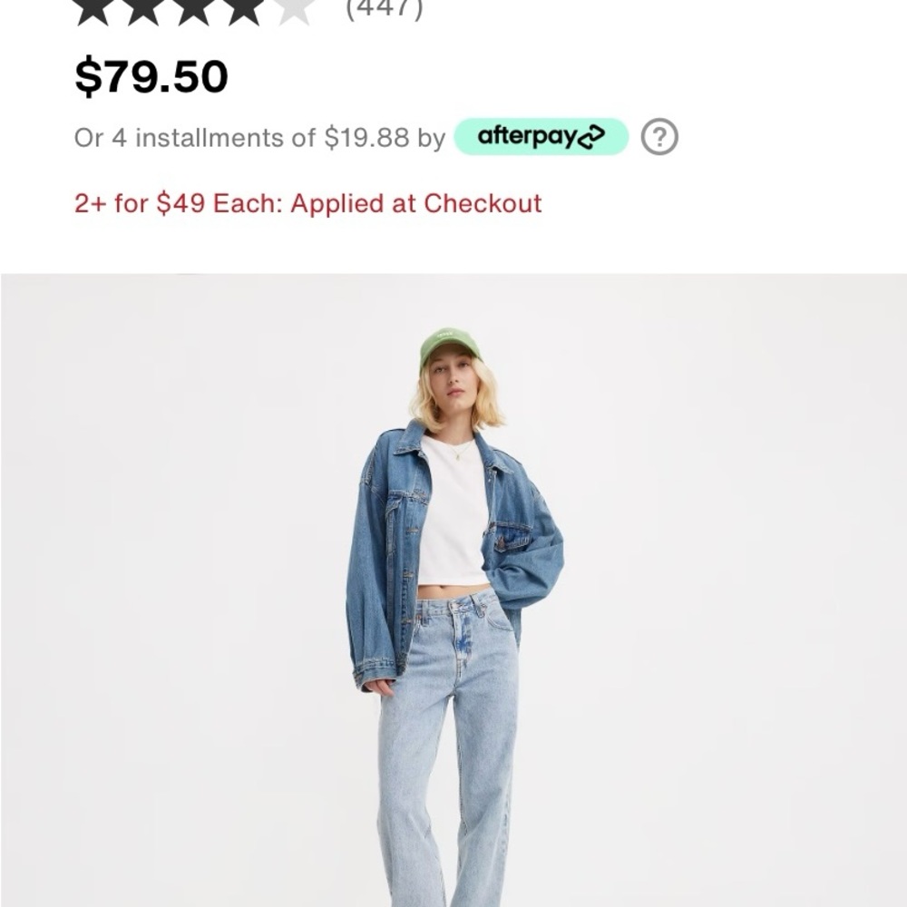 NWOT Levi's women Low pro black jeans. Levi sells for $80.